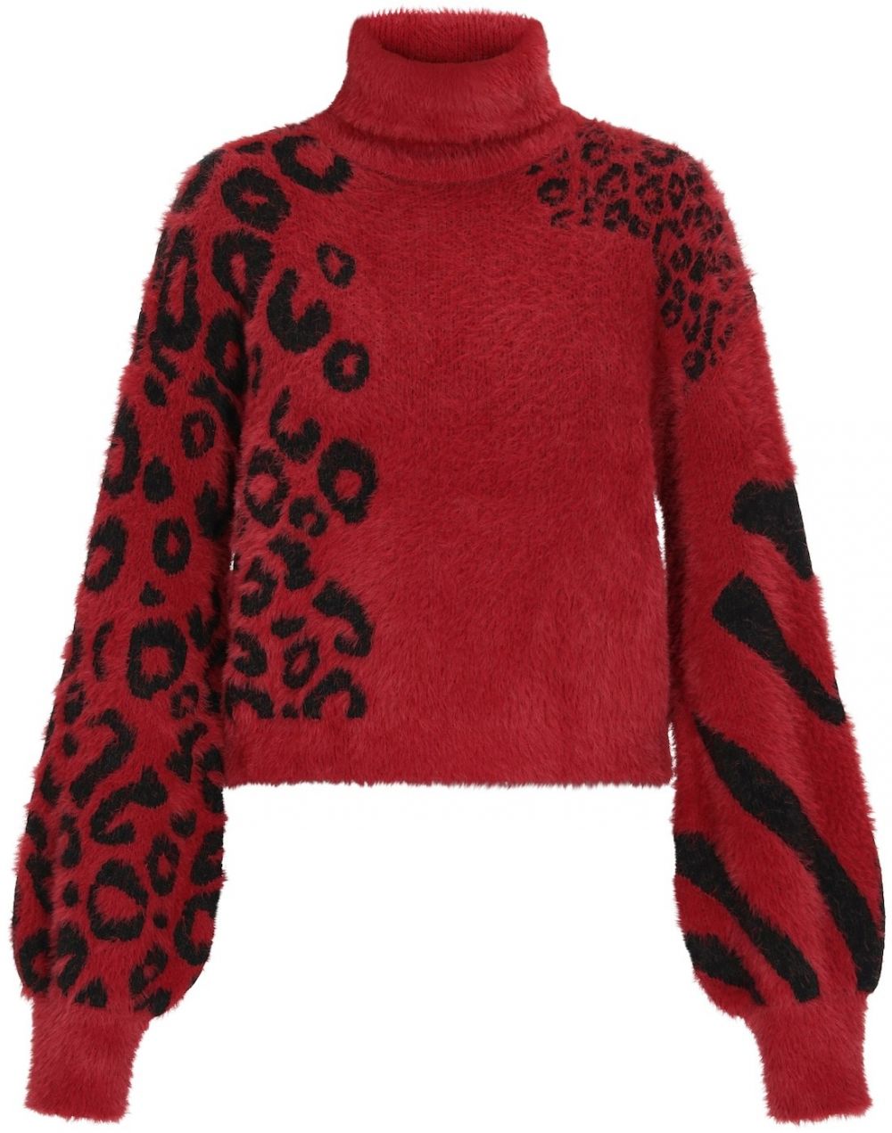 myMo ROCKS Sveter  burgundská / čierna