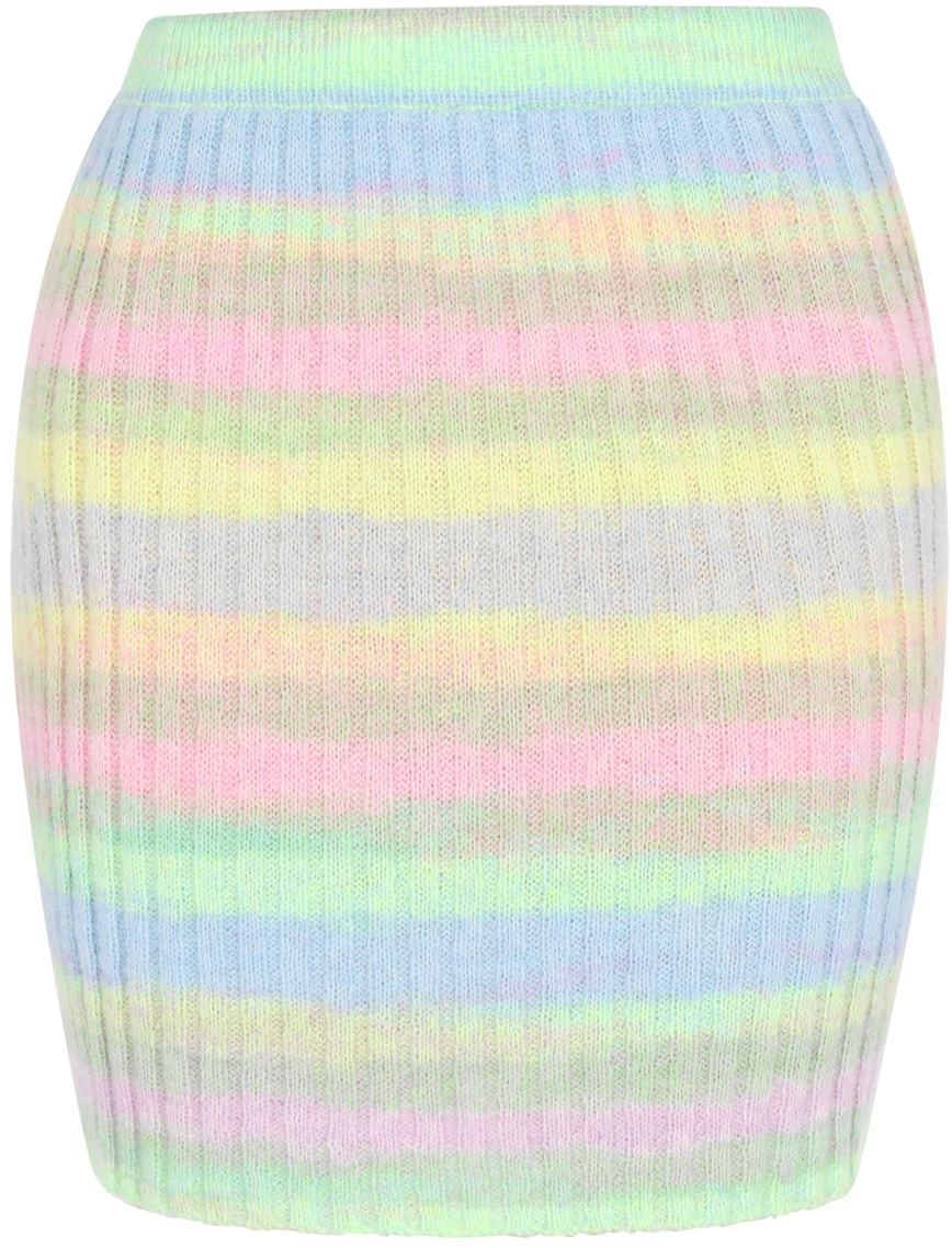 MYMO Sukňa  modrá / žltá / zelená / limetová