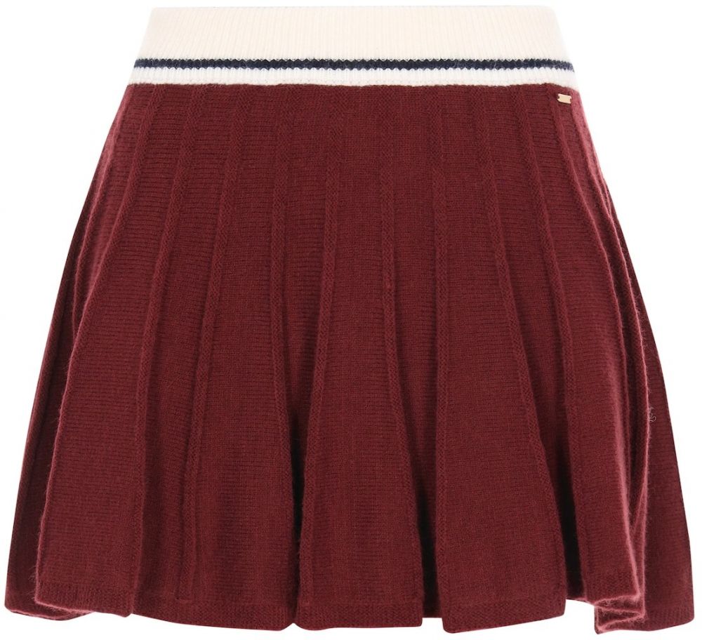 DreiMaster Maritim Sukňa  tmavočervená / čierna / prírodná biela