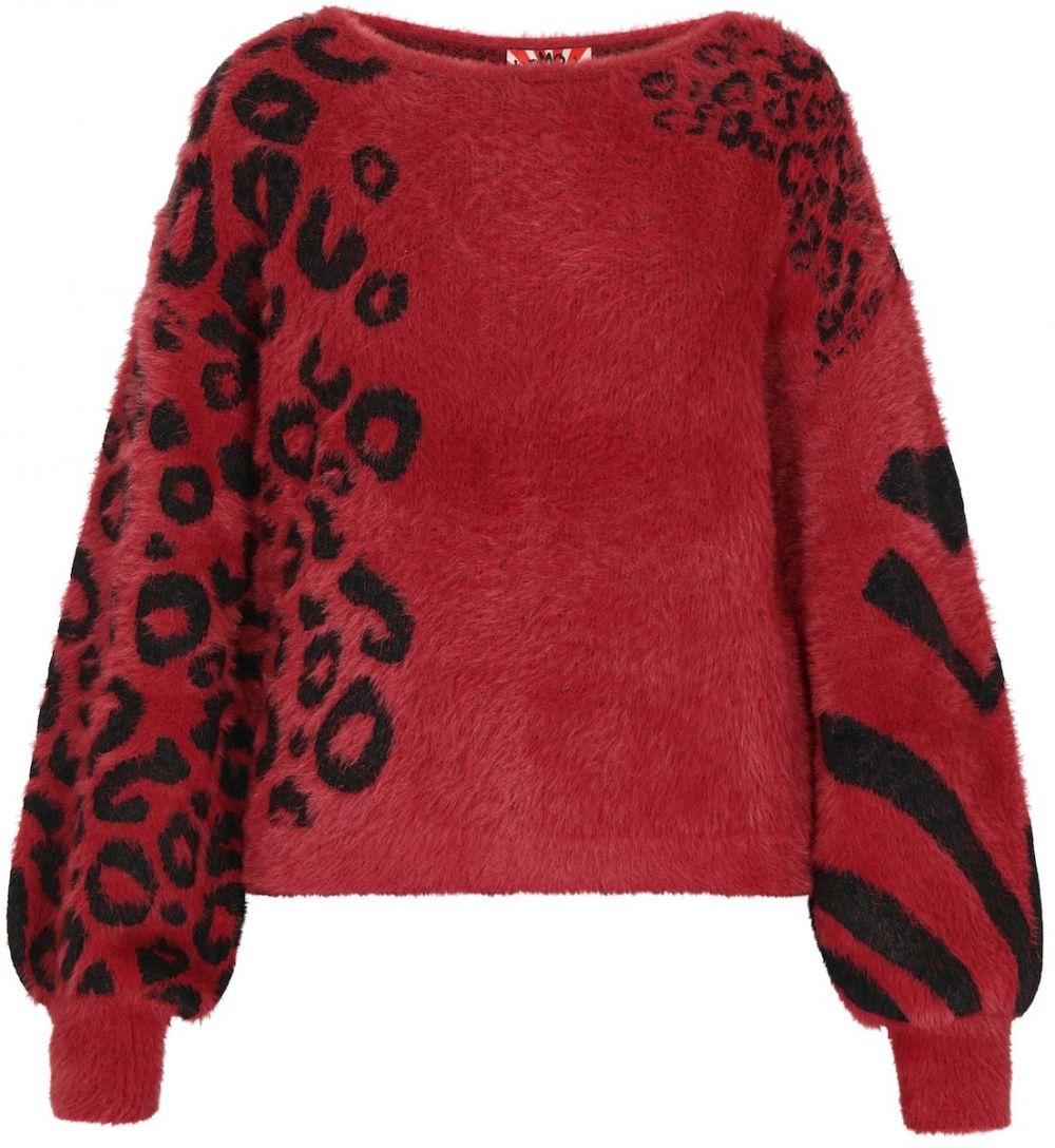 myMo ROCKS Sveter  krvavo červená / čierna