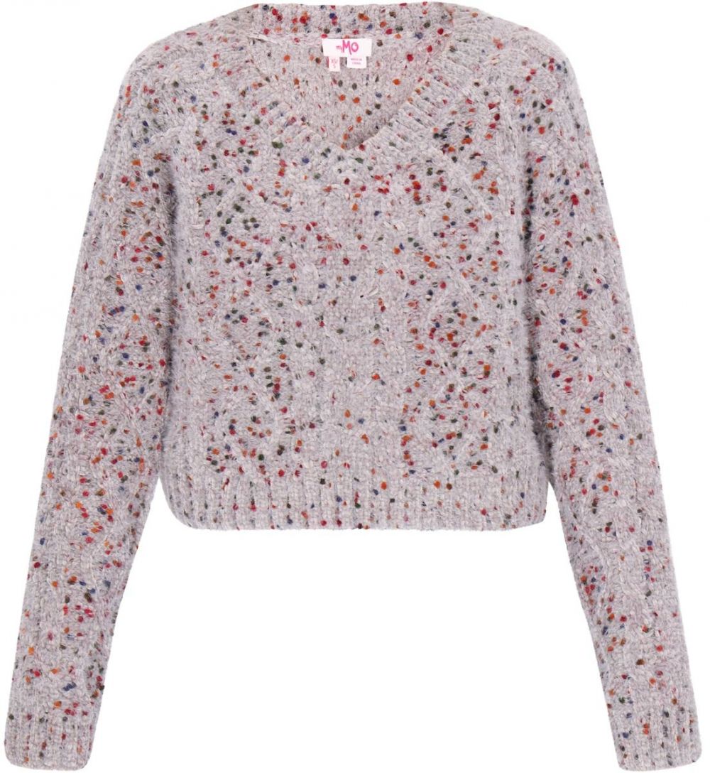 MYMO Sveter  modrá / orgovánová / červená