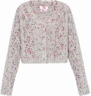 MYMO Kardigán  sivá / zelená / oranžová / červená