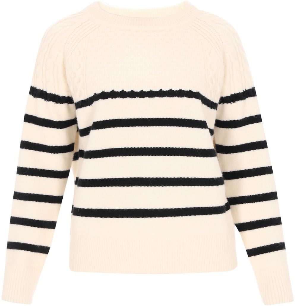 DreiMaster Maritim Sveter  čierna / šedobiela