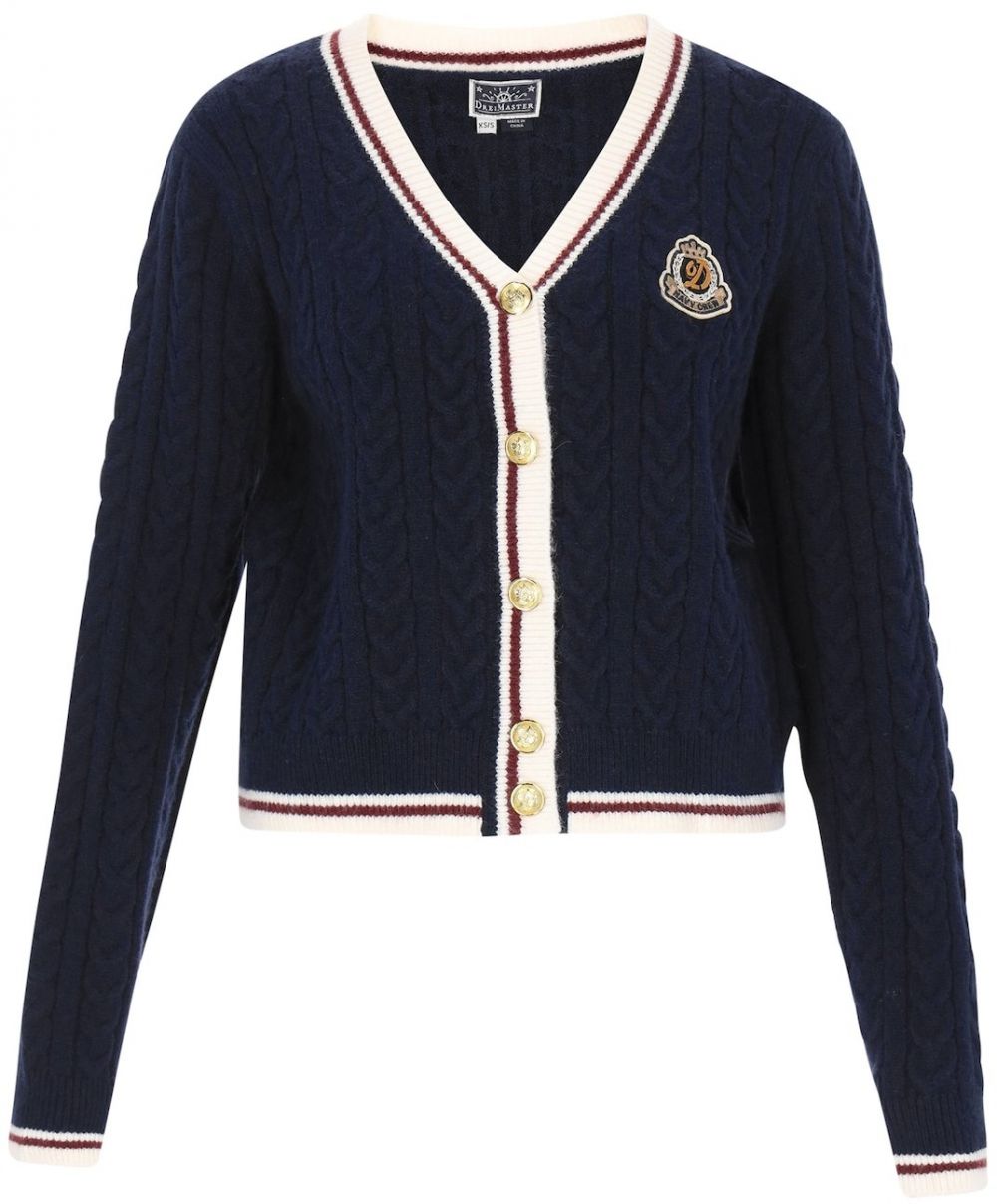DreiMaster Maritim Kardigán  tmavomodrá / hnedá / biela