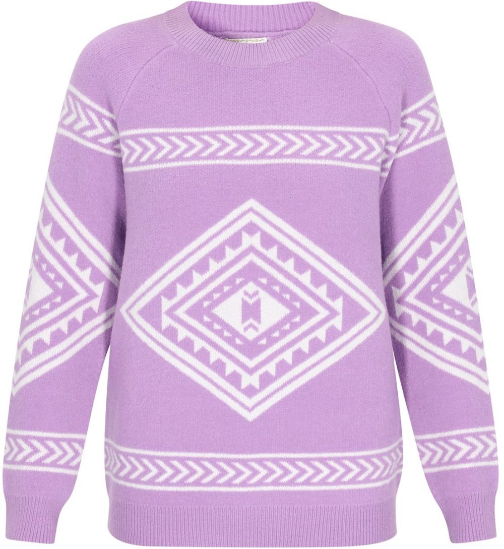 IZIA Sveter  levanduľová / biela