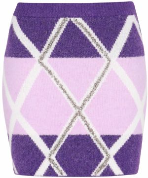 IZIA Sukňa  fialová / pastelovo fialová / biela