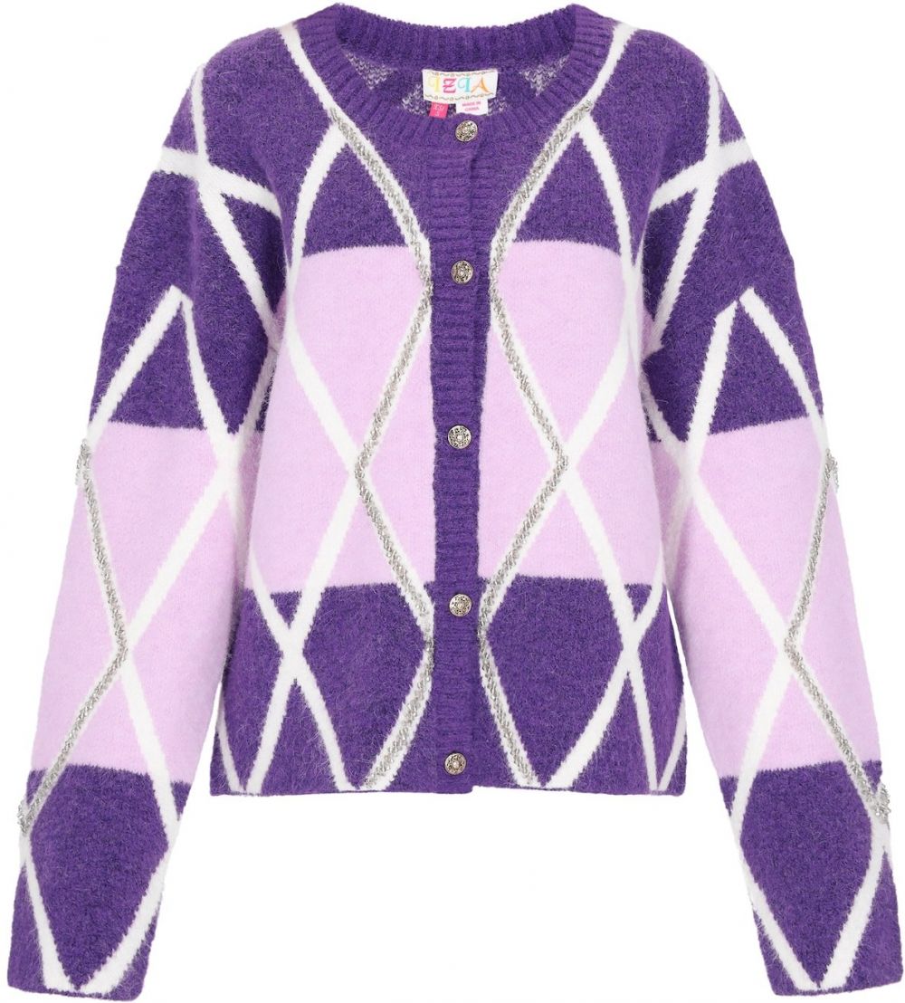 IZIA Kardigán  fialová / tmavofialová