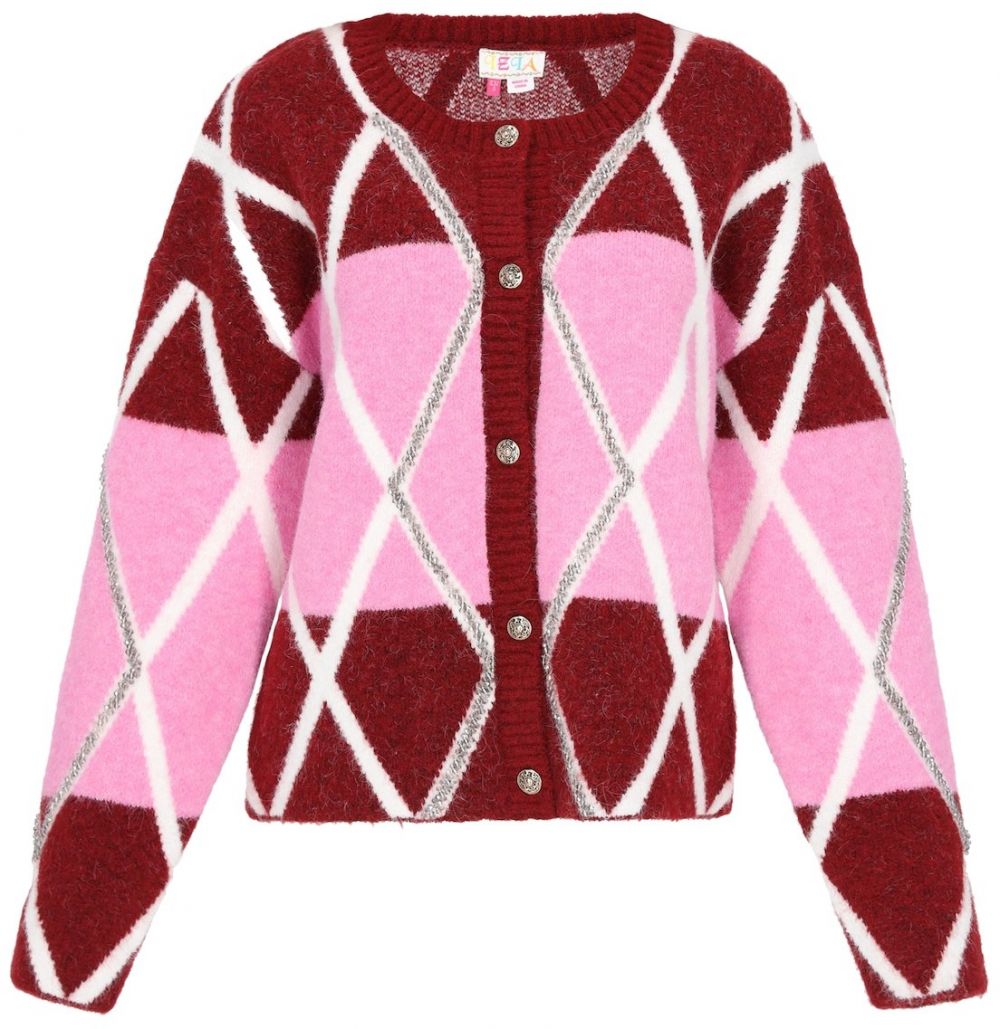 IZIA Kardigán  ružová / burgundská