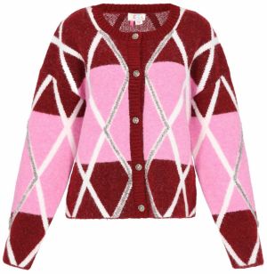 IZIA Kardigán  ružová / burgundská
