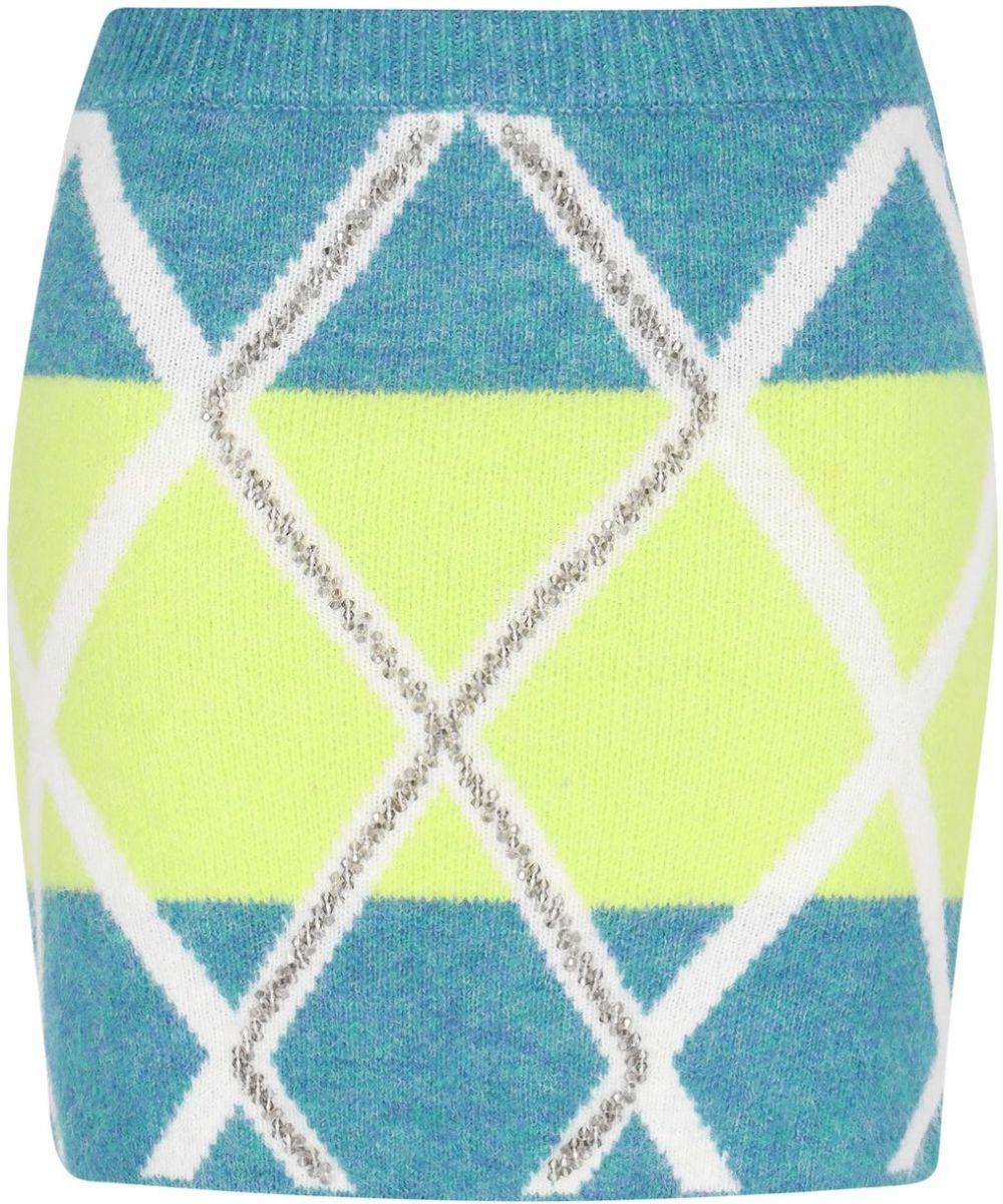 IZIA Sukňa  tyrkysová / svetlozelená / biela