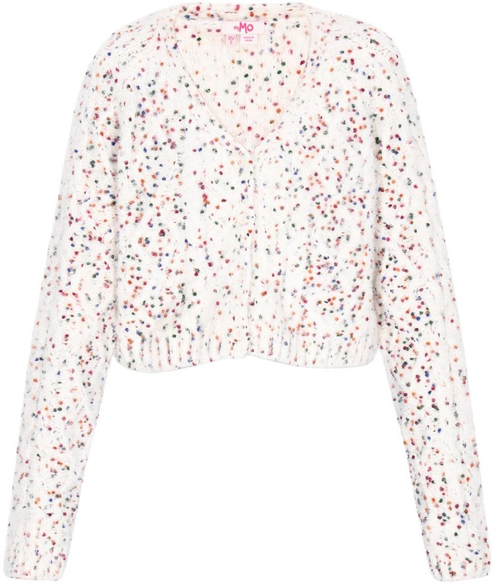 MYMO Kardigán  modrá / červená / šedobiela