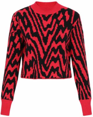 myMo ROCKS Sveter  červená / čierna