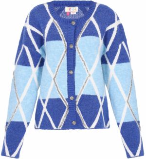IZIA Kardigán  modrá / námornícka modrá / biela