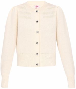 MYMO Kardigán  biela / šedobiela