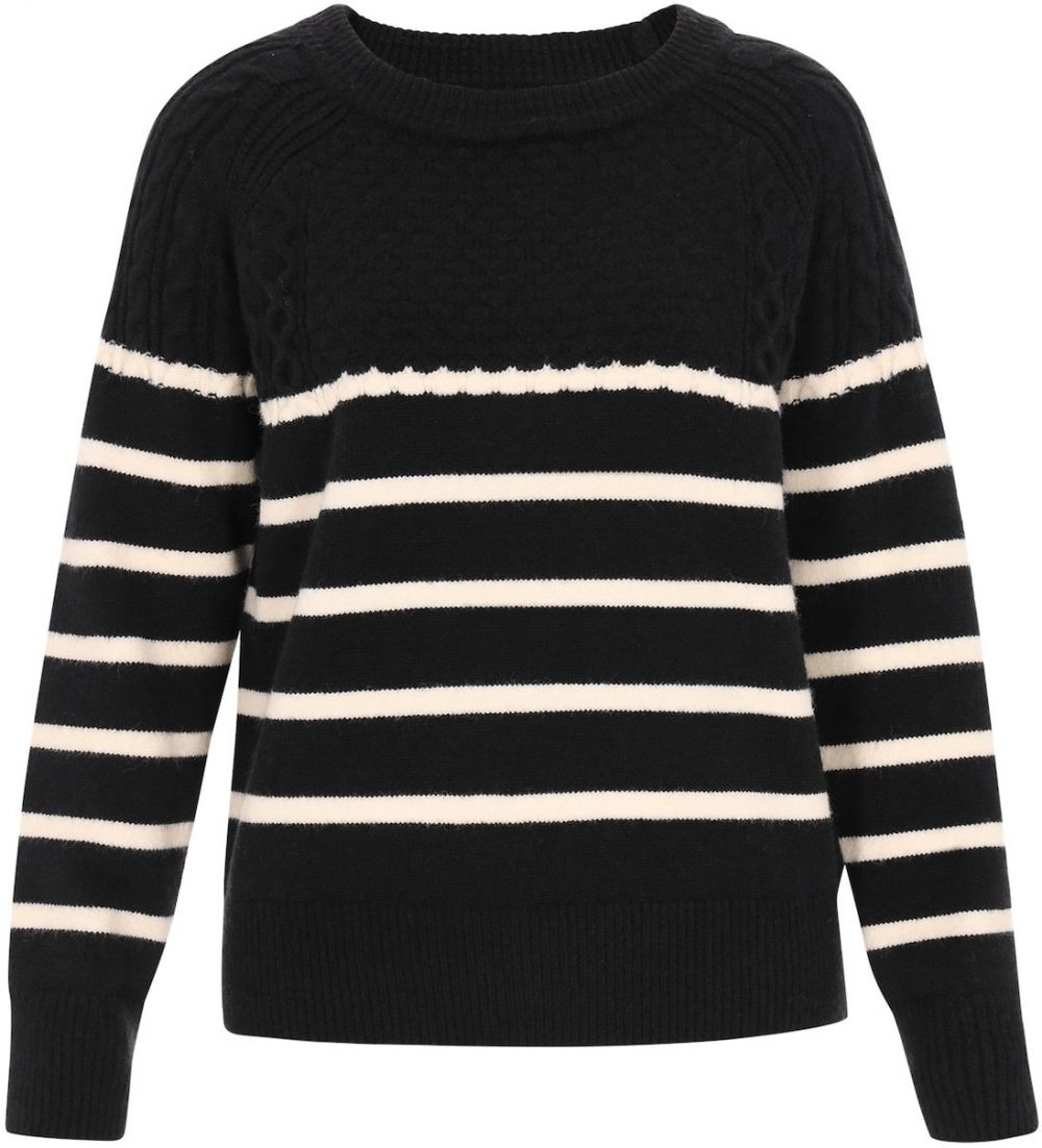 DreiMaster Maritim Sveter  čierna / biela