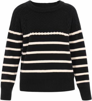 DreiMaster Maritim Sveter  čierna / biela