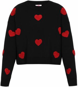 MYMO Sveter  červená / čierna