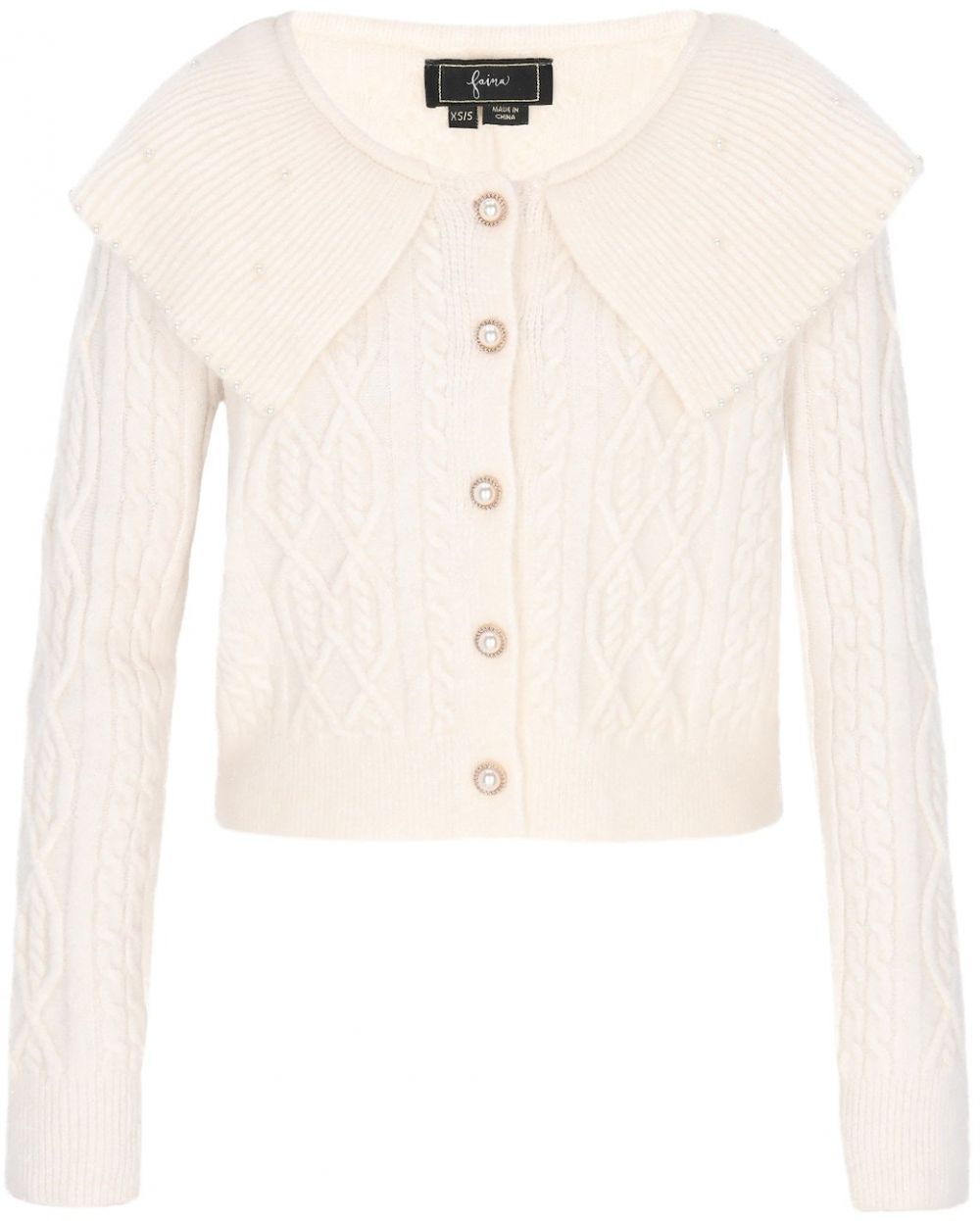 faina Kardigán  šedobiela