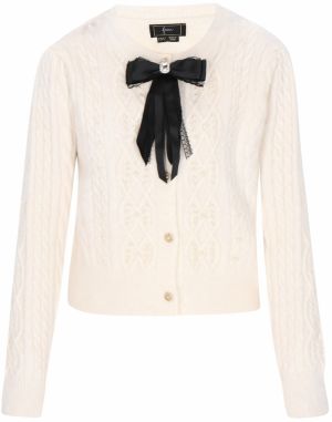 faina Kardigán  čierna / šedobiela