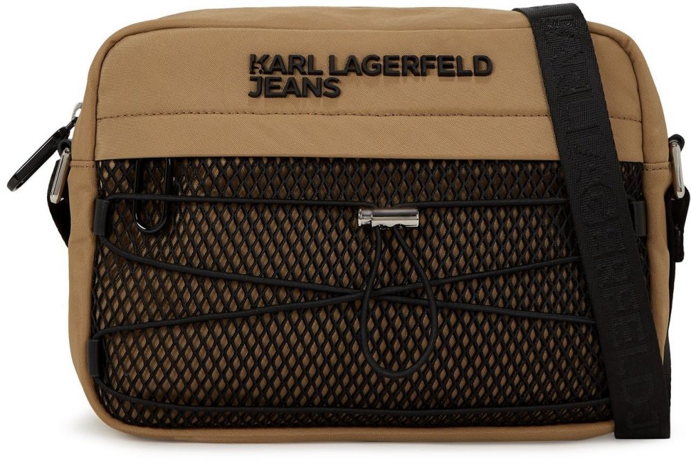 KARL LAGERFELD JEANS Taška cez rameno  farba ťavej srsti / čierna