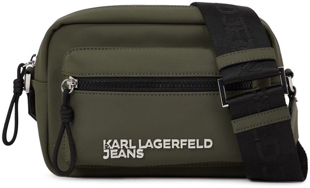 KARL LAGERFELD JEANS Taška cez rameno  olivová / biela