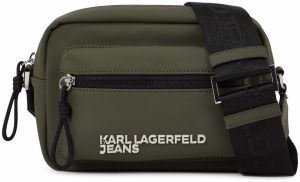 KARL LAGERFELD JEANS Taška cez rameno  olivová / biela