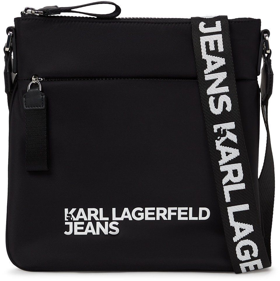 KARL LAGERFELD JEANS Taška cez rameno  čierna / biela