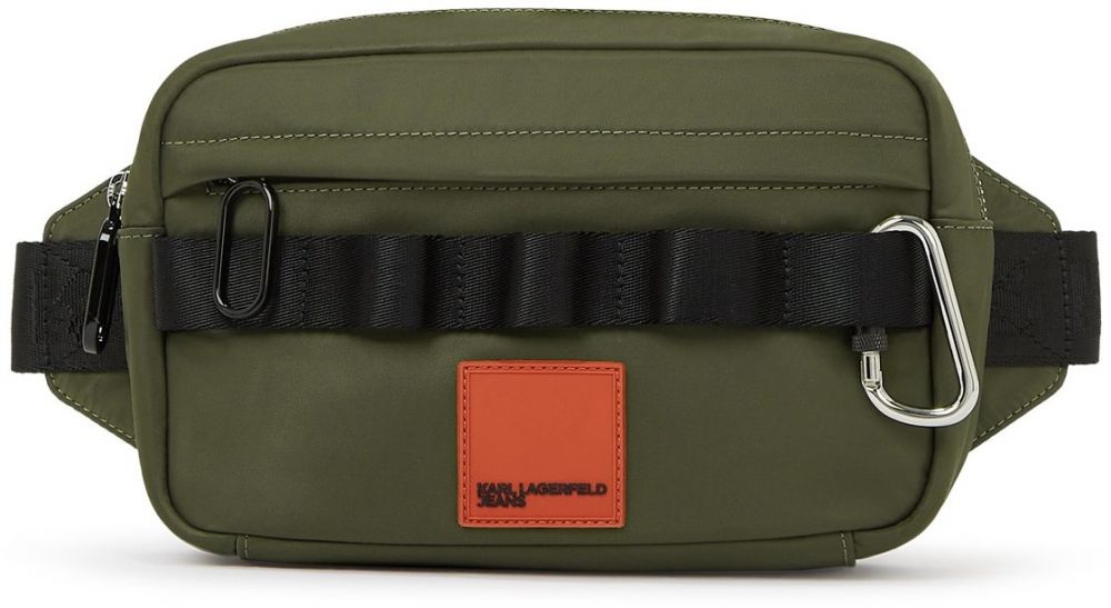 KARL LAGERFELD JEANS Ľadvinka 'Canyon'  tmavozelená / oranžová / čierna