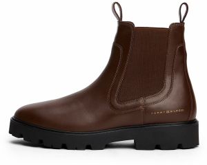 TOMMY HILFIGER Chelsea čižmy  hnedá / zlatá