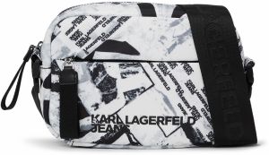 KARL LAGERFELD JEANS Taška cez rameno  sivá / čierna / biela