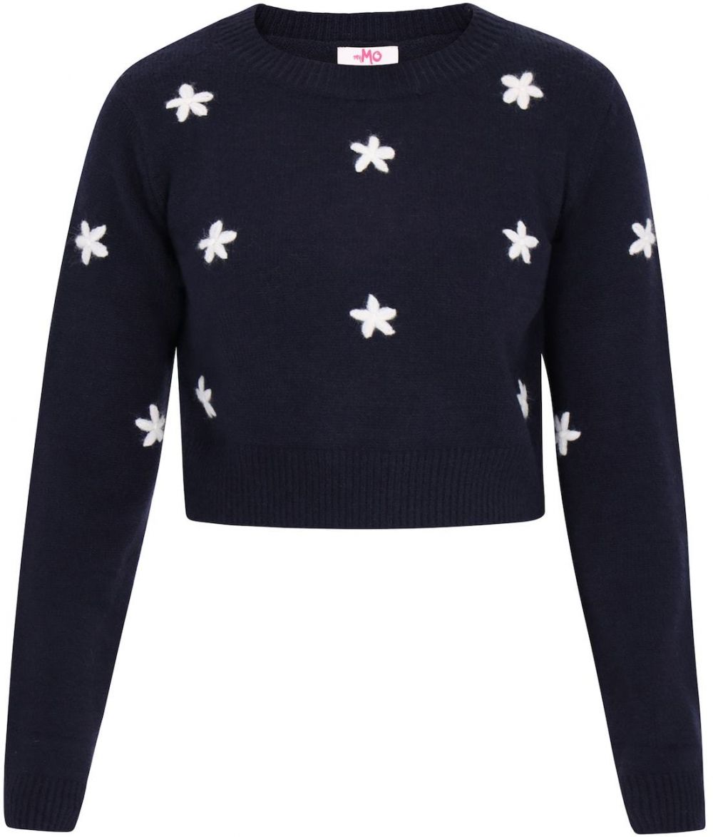 MYMO Sveter  námornícka modrá / biela