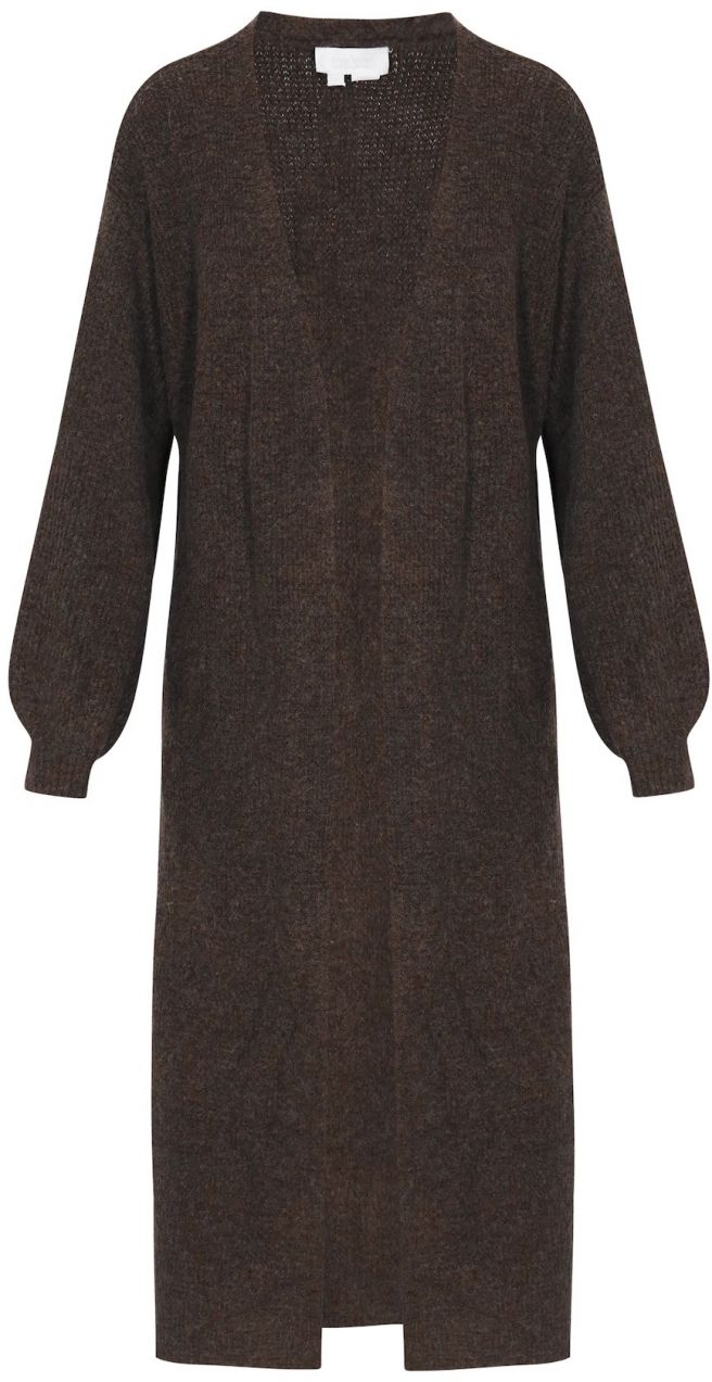 usha WHITE LABEL Pletený kabát 'Fashion Look'  tmavohnedá