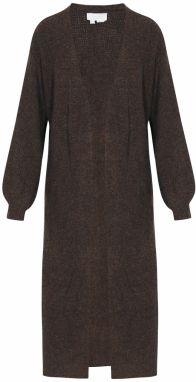 usha WHITE LABEL Pletený kabát 'Fashion Look'  tmavohnedá