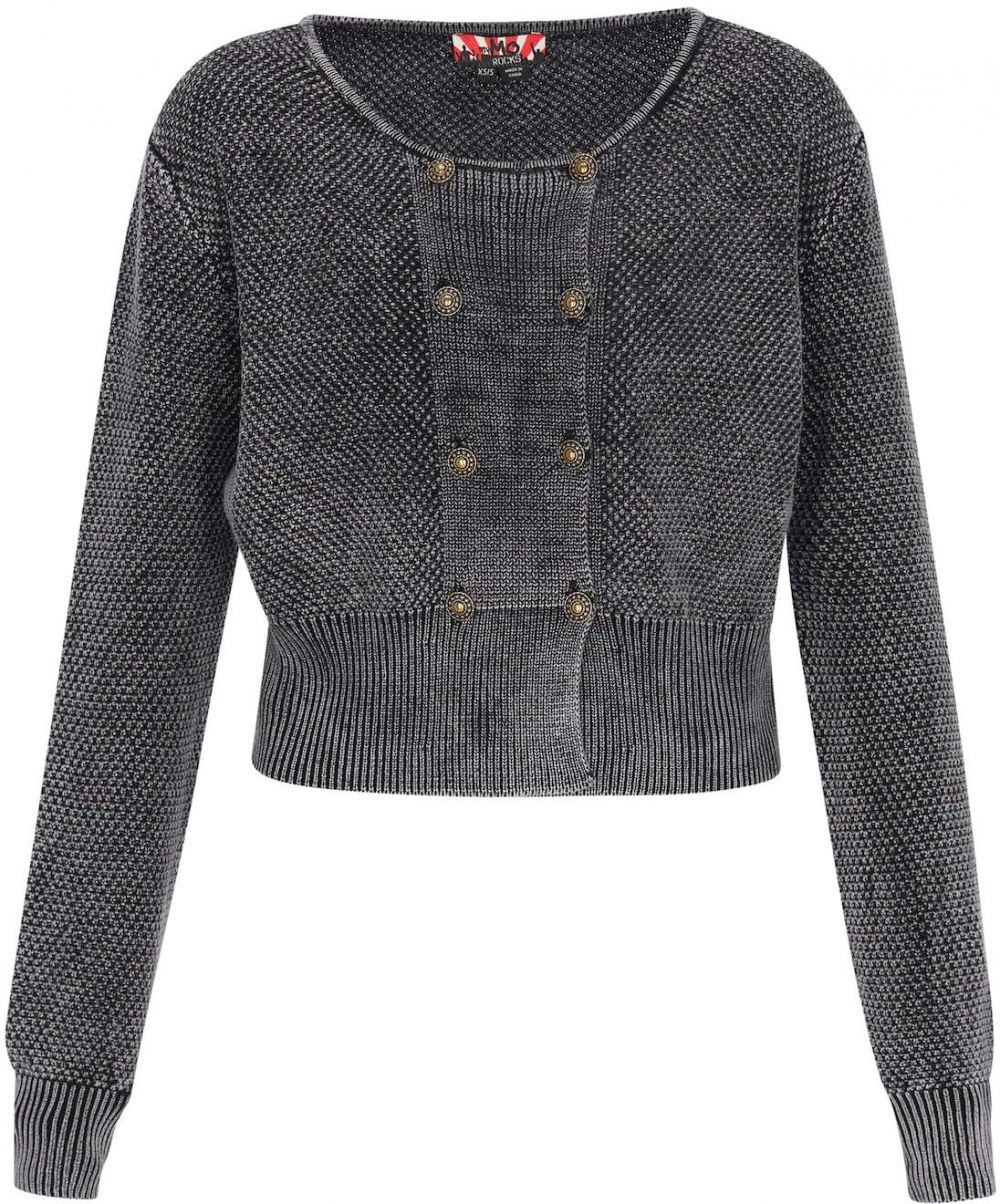 myMo ROCKS Kardigán  čierna melírovaná