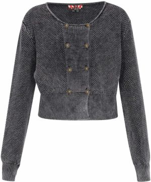 myMo ROCKS Kardigán  čierna melírovaná