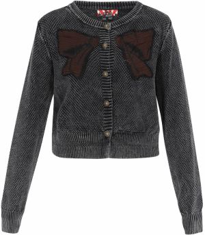 myMo ROCKS Kardigán  tmavohnedá / čierna