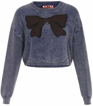 myMo ROCKS Sveter  námornícka modrá / hnedá / čierna