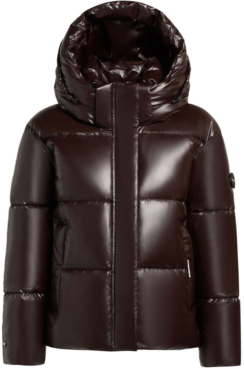 khujo Zimná bunda 'Devina2 Shiny'  tmavohnedá