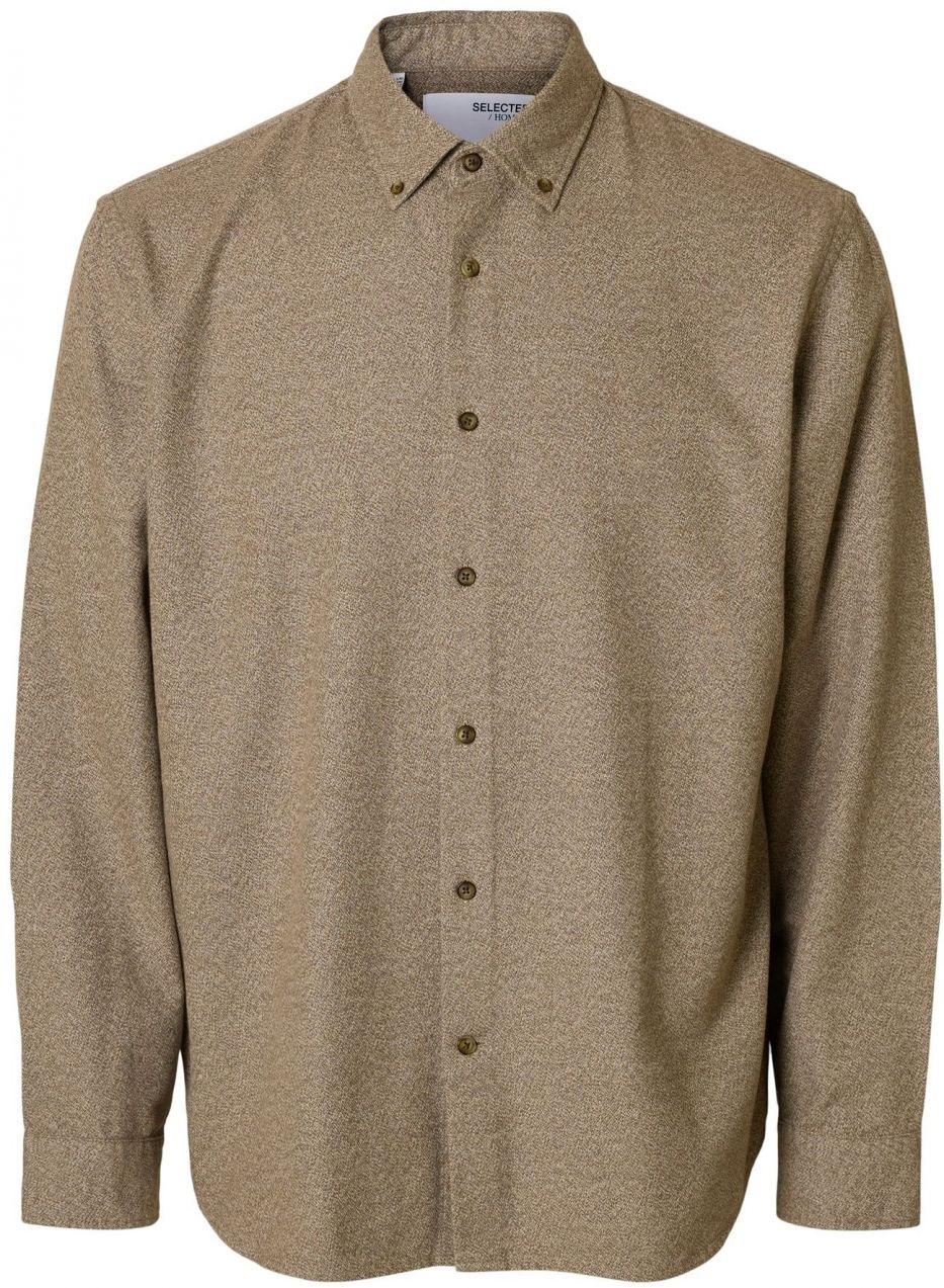 SELECTED Košeľa 'SLHREGNOAH'  tmavobéžová