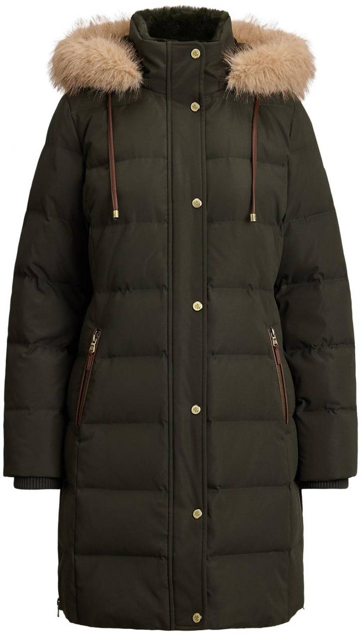 Lauren Ralph Lauren Zimný kabát  tmavozelená