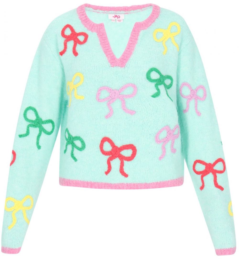 MYMO Sveter  vodová / žltá / ružová / červená