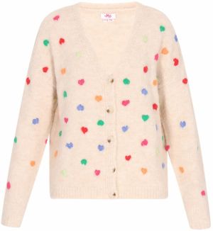 MYMO Kardigán  béžová / zelená / červená