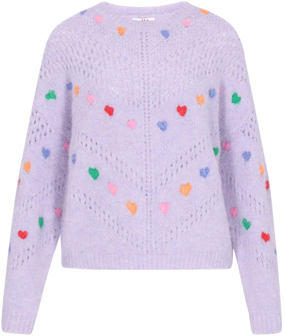 MYMO Sveter  fialová / oranžová / ružová / červená