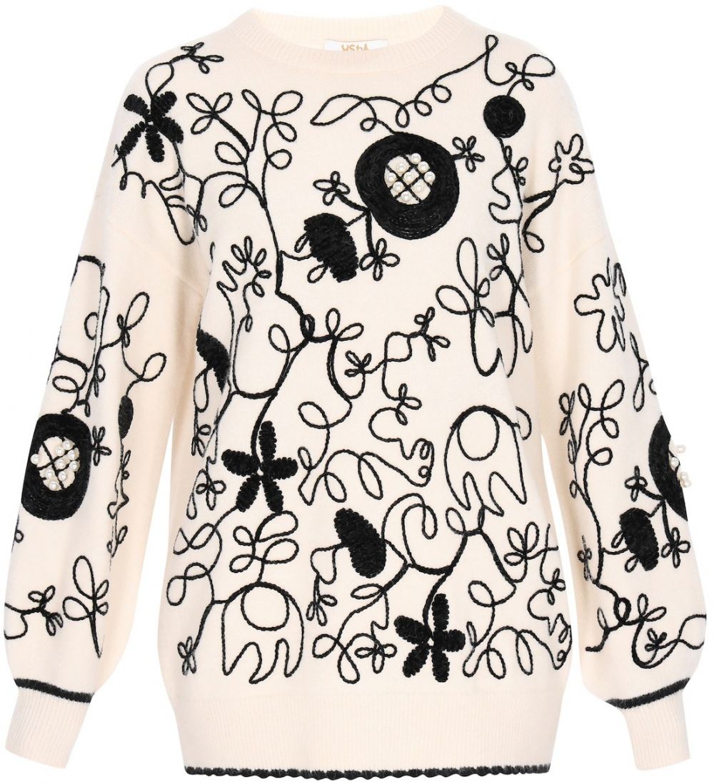 usha FESTIVAL Sveter  čierna / šedobiela