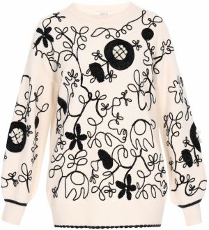 usha FESTIVAL Sveter  čierna / šedobiela