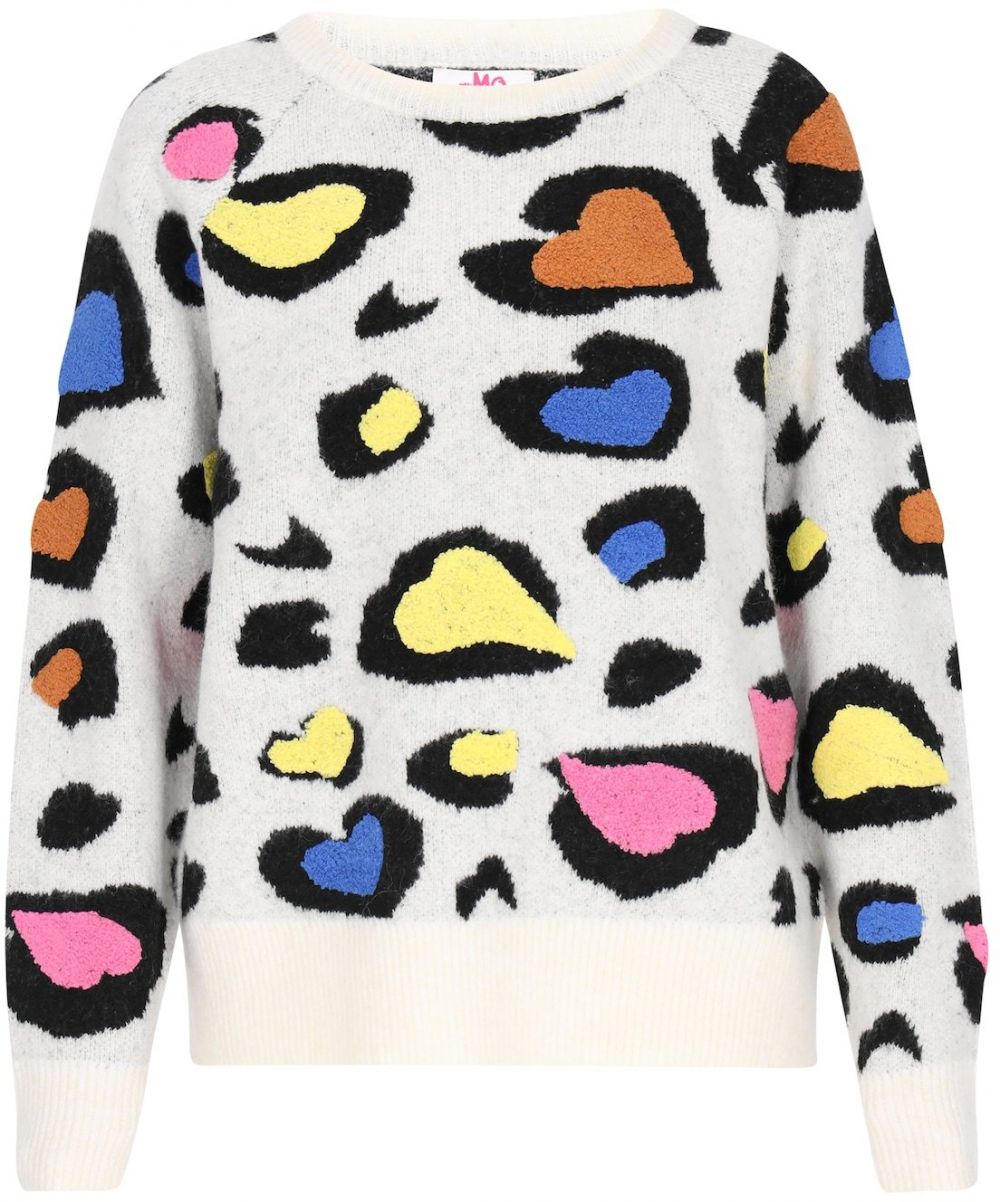 MYMO Sveter  modrá denim / pastelovo žltá / oranžová / ružová / čierna / šedobiela