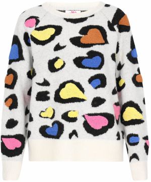 MYMO Sveter  modrá denim / pastelovo žltá / oranžová / ružová / čierna / šedobiela