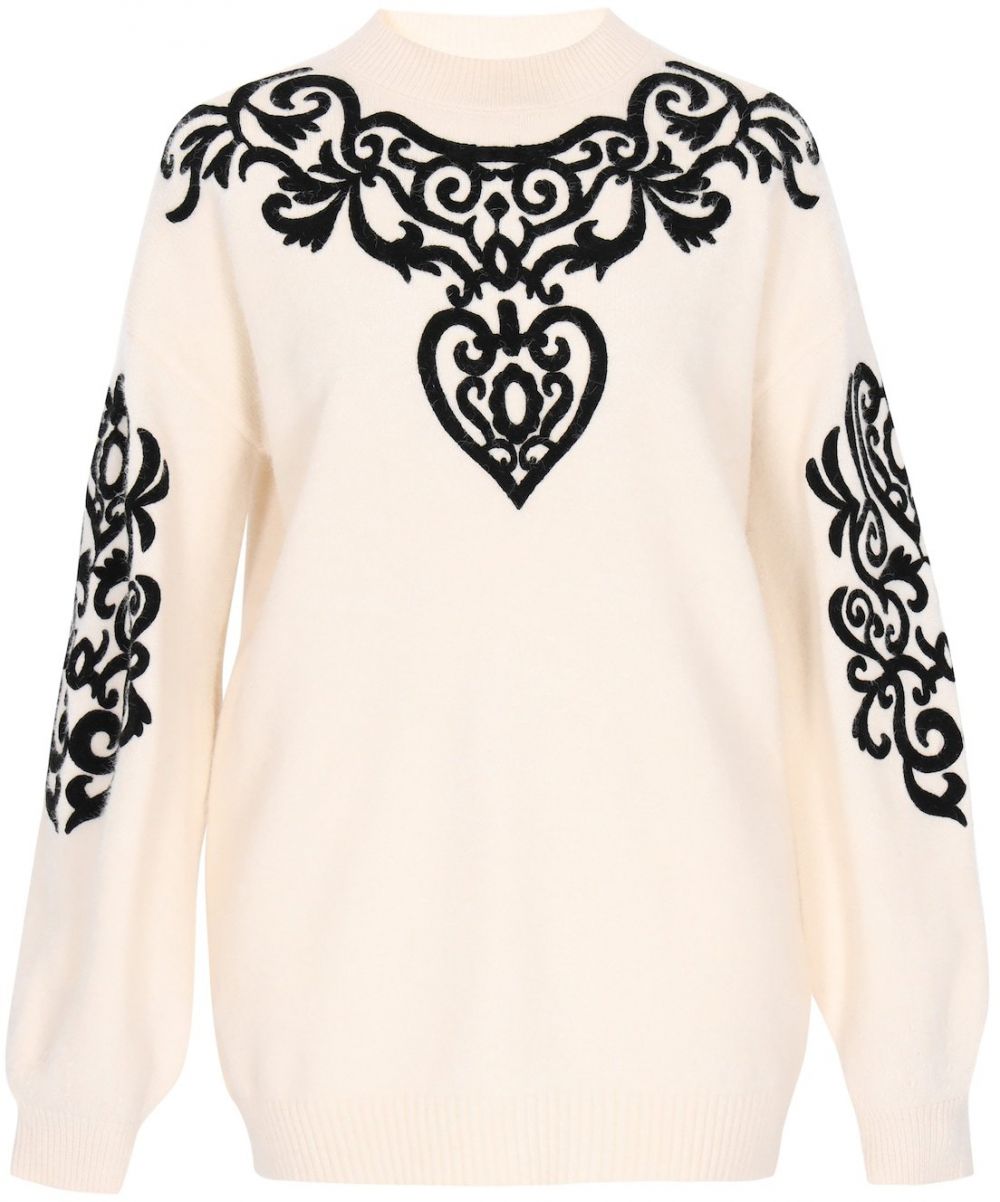 usha FESTIVAL Sveter  čierna / šedobiela