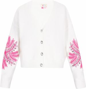 IZIA Kardigán  svetloružová / šedobiela