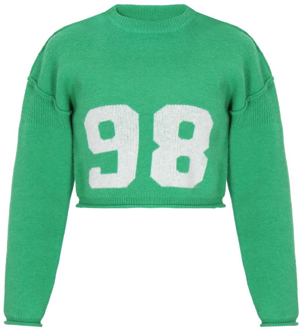 MYMO Sveter  zelená / biela